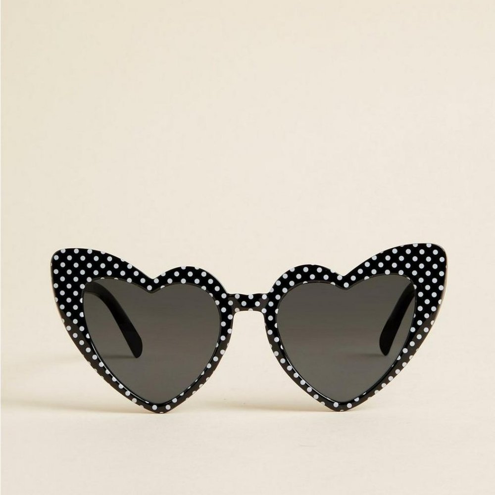 NWT Polka Dot Heart-Shaped Frame Retro Sunglasses - Torrid brand